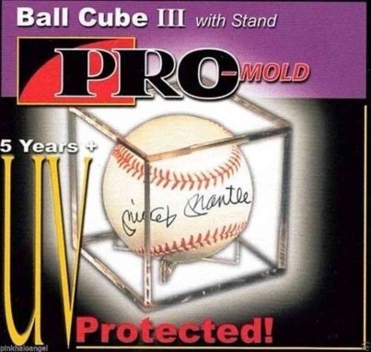 BCW PMPCBSQ3UV5 Baseball Square with Pedestal 5 Year Uv