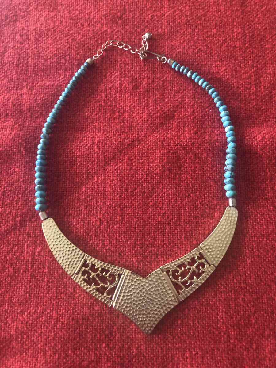 Jay King Gemstone Signed DTR  Copper and Inlay Turquoise Nec - Bolingbrook, Illinois - FleaMarketBay