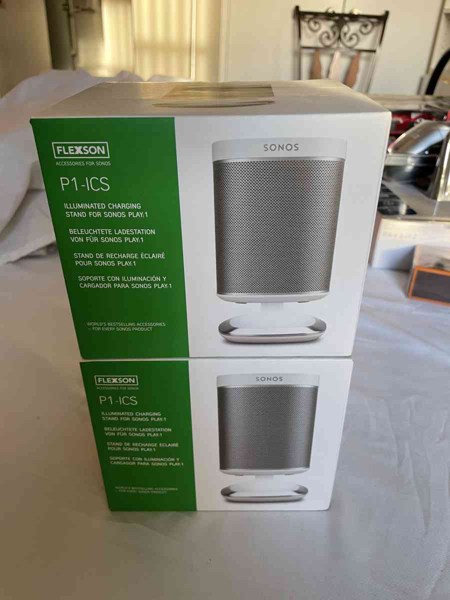 Speaker Stands for Sonos Play1 with USB Charger - Hackensack, New Jersey - FleaMarketBay