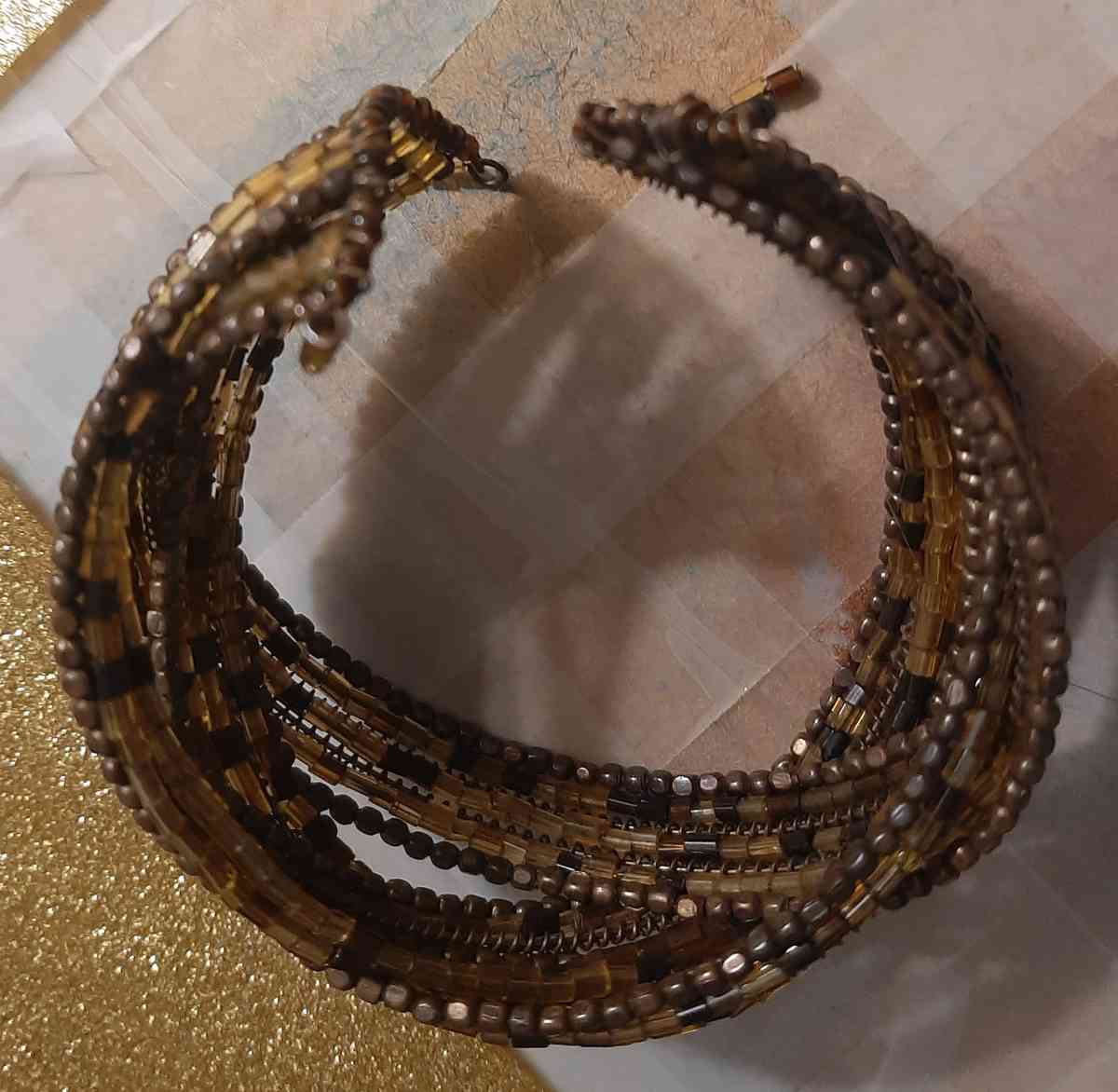 Brown Bead Bracelet - Dover, Arkansas - FleaMarketBay