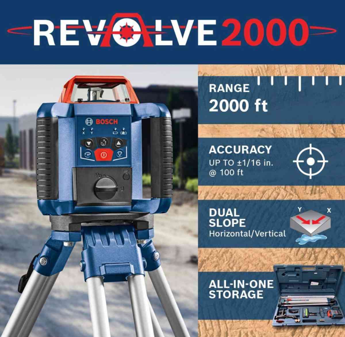 Bosch Revolve 2000 Self Leveling Laser - Jackson, Mississippi - FleaMarketBay