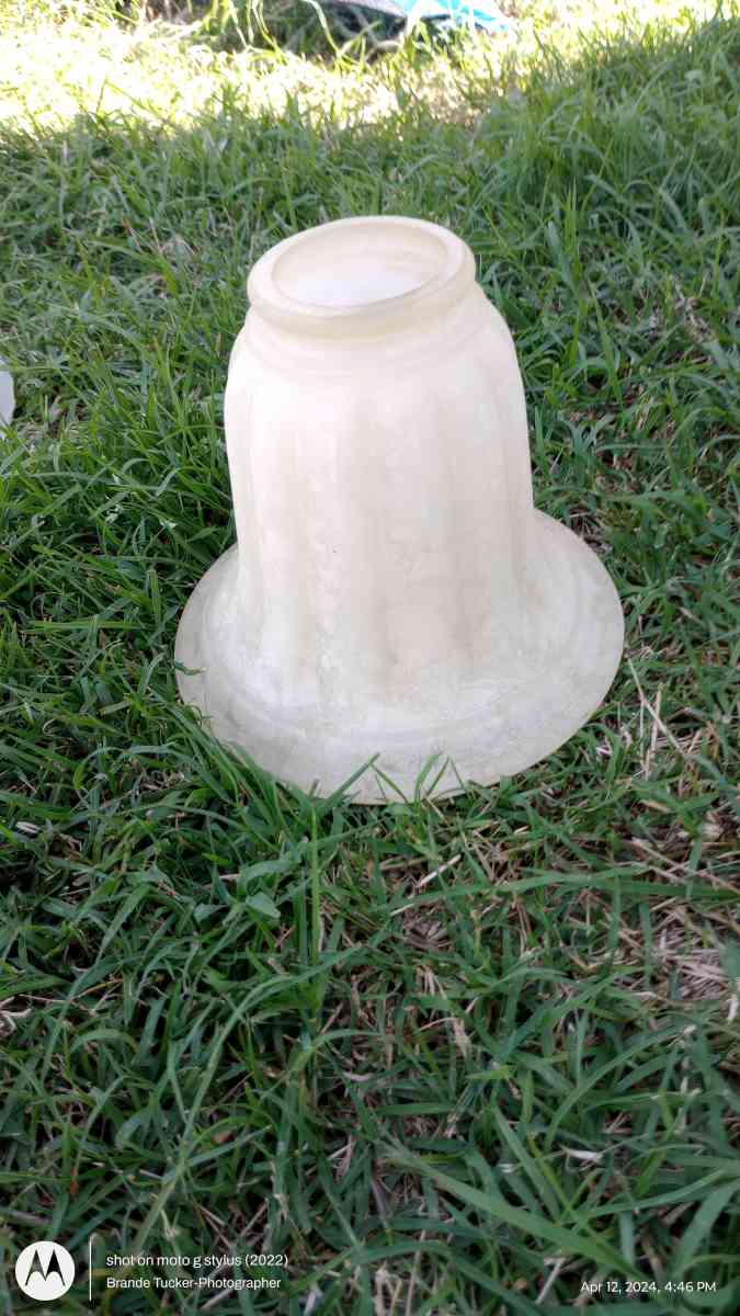 Small tan spotted light fixture dome - Greenville, Texas