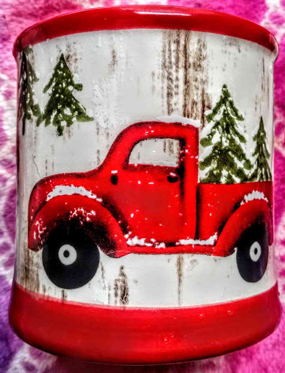 Christmas Red Truck Sugar Bowl and Creamer Pitcher - Muldrow, Oklahoma - FleaMarketBay