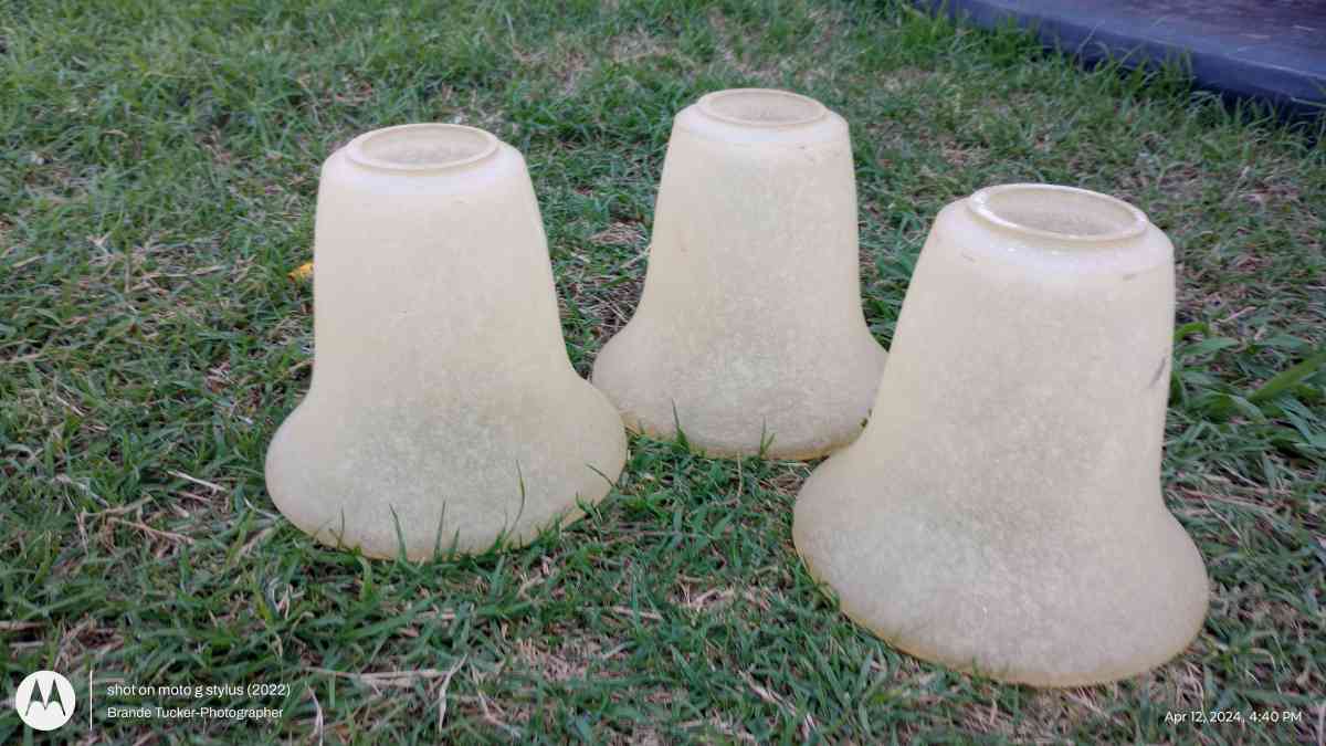 small frosted tan and white swirl light fixture dome - Greenville, Texas