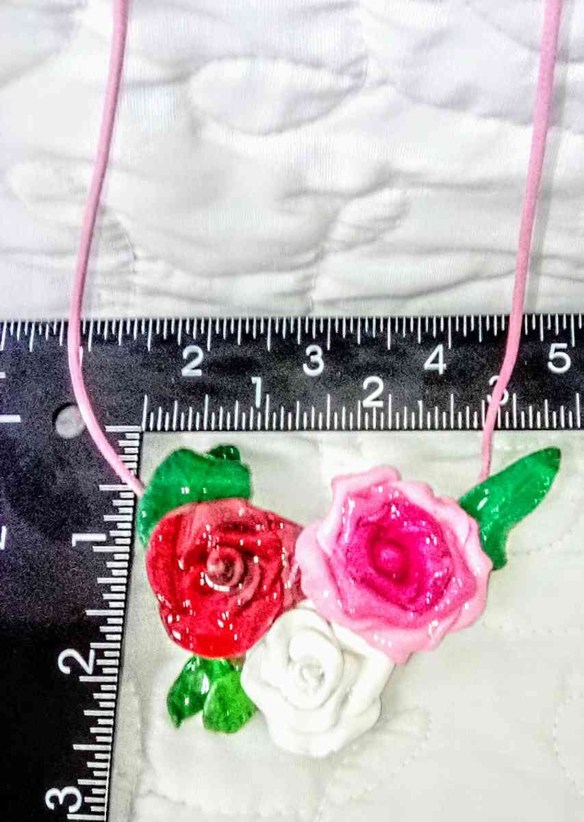 Handcrafted One of a kind Original Rose Statement Necklaces - Englewood, Florida - FleaMarketBay