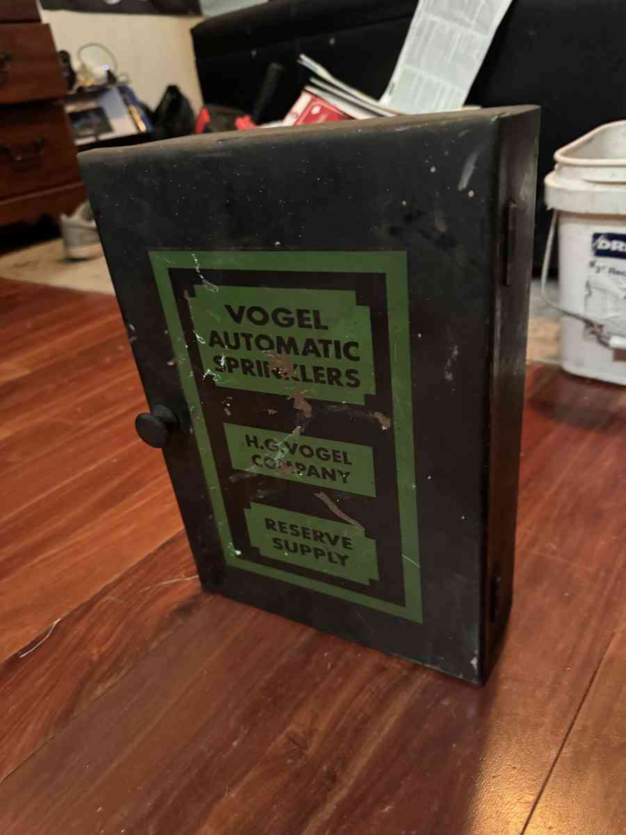Antique Vogel Fire Sprinkler Head Box - Bridgewater, New Jersey