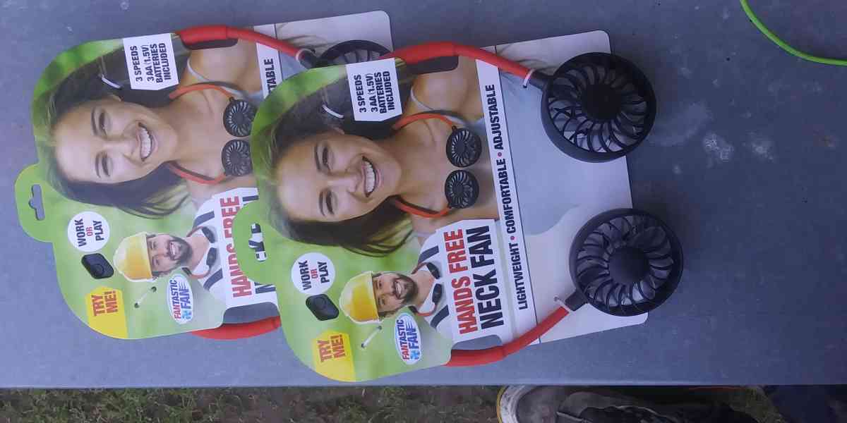 2 New Hands Free Neck Fan - Dallas, Texas - FleaMarketBay