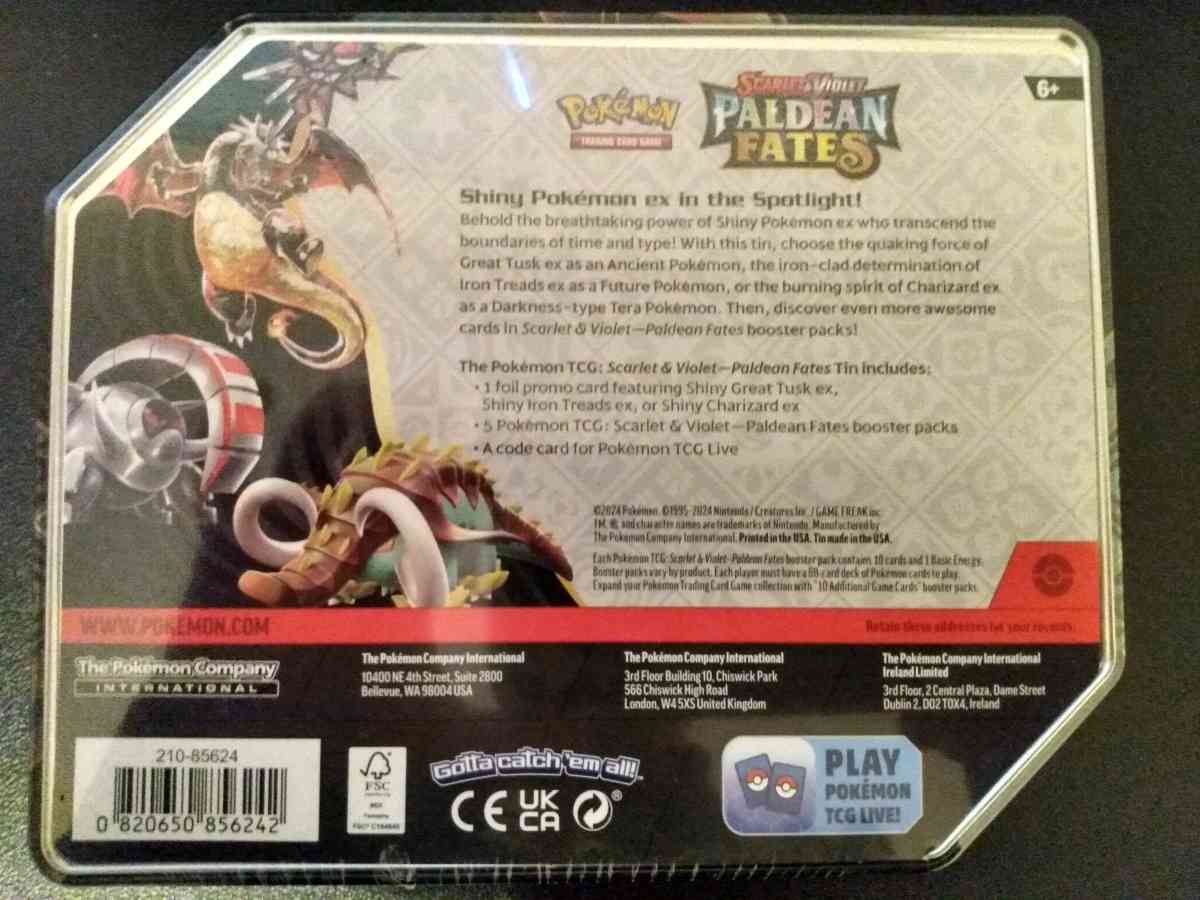 Pokemon Charizard Ex Tin - Houston, Texas - FleaMarketBay