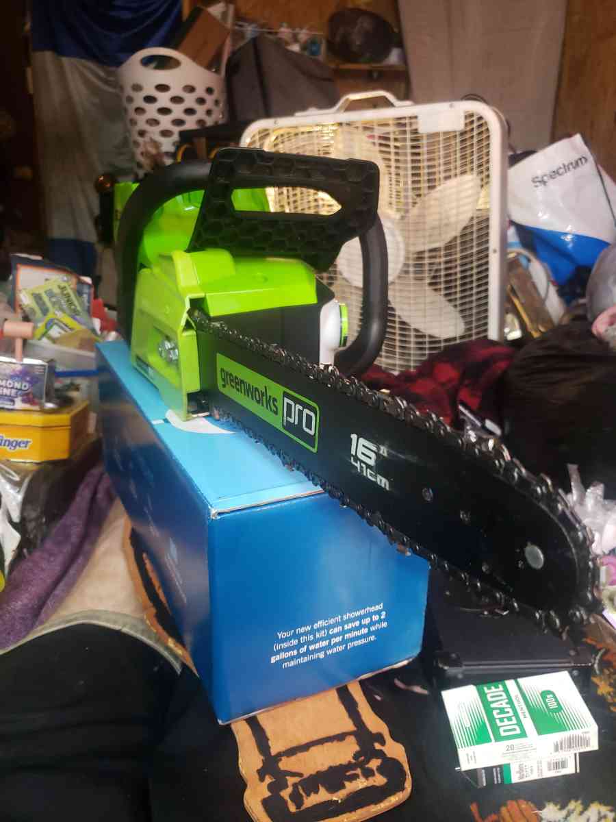 Green works Pro 60V Brushless Motor Chain Saw - Fort Mill, South Carolina - FleaMarketBay