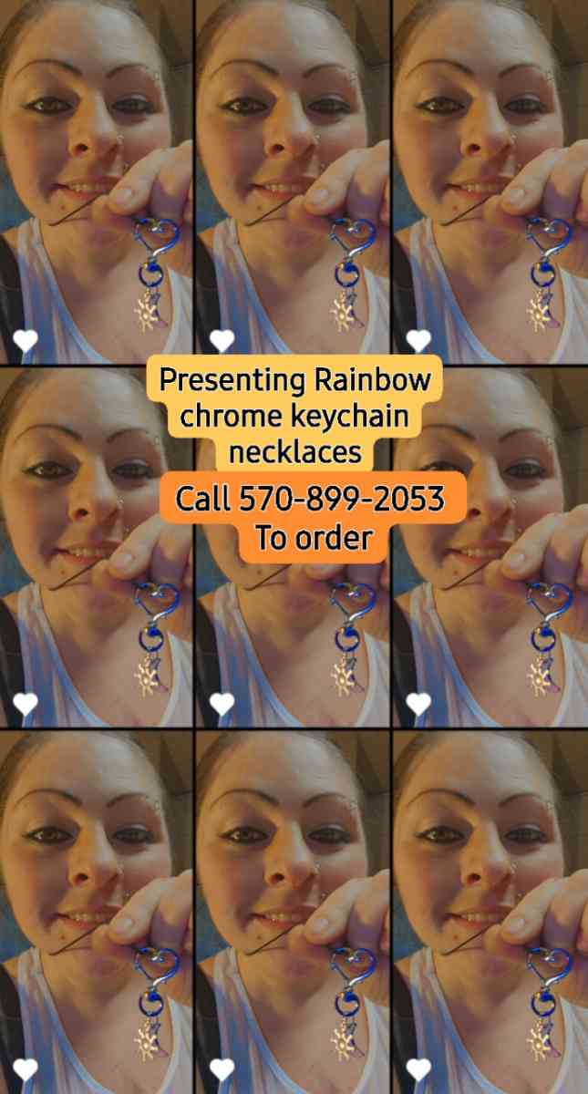 Rainbow chrome keychain necklaces - Wilkes Barre, Pennsylvania
