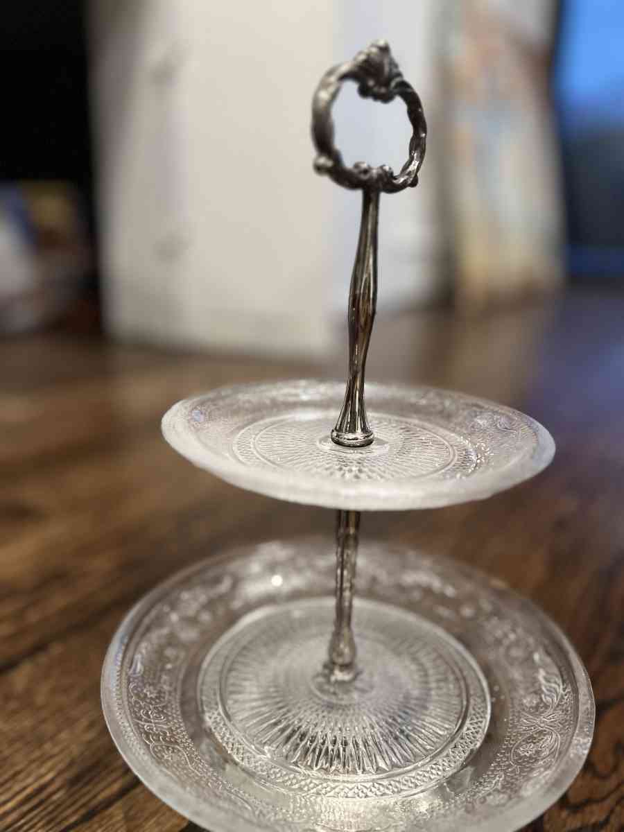 2 Layer Glass Stand for desserts - Flower Mound, Texas - FleaMarketBay