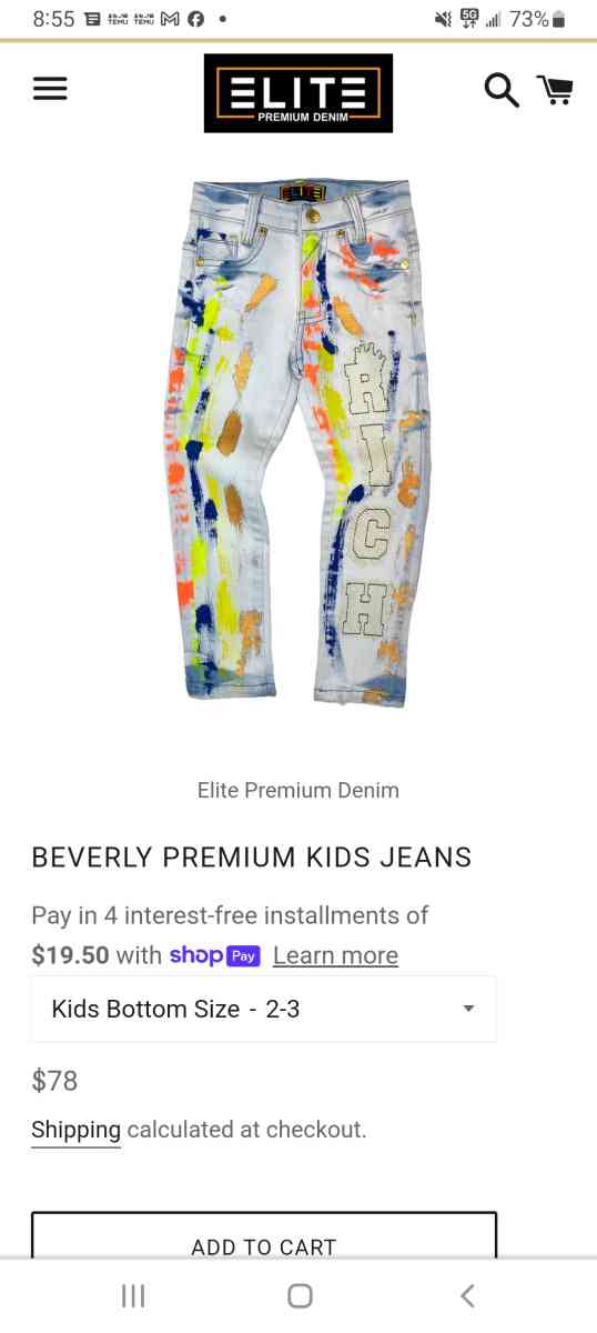 Brand New Elite style Jeans size 5 - Springfield, Tennessee - FleaMarketBay