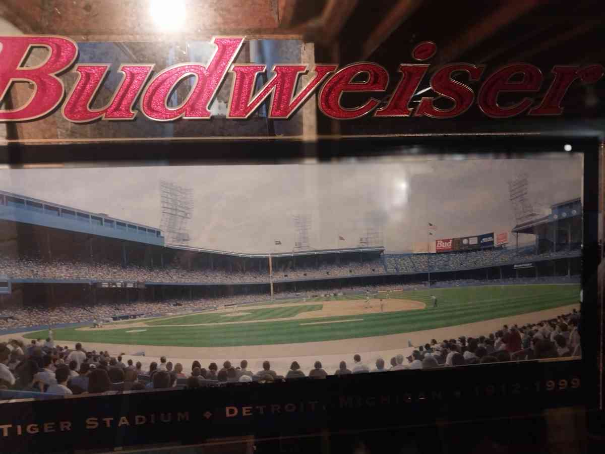 tiger stadium Detroit mi 1912 1999 Budweiser mirror - Millington, Michigan - FleaMarketBay