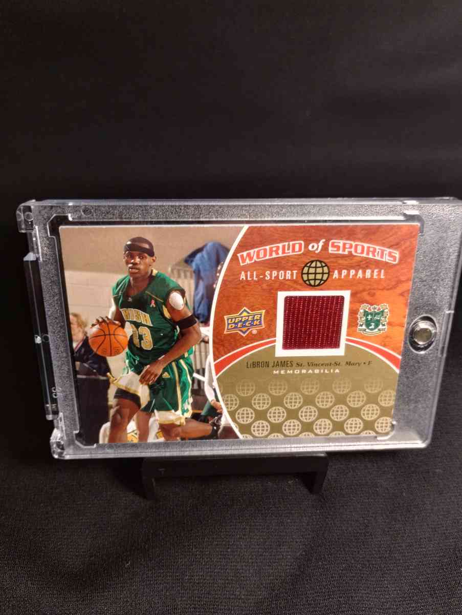 RC LeBron James UD RC High School Jersey Swatch Game Used - Philadelphia, Pennsylvania