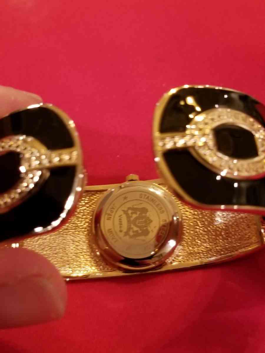 Versales Womens Black and Gold plated watch - Berea, Kentucky - FleaMarketBay