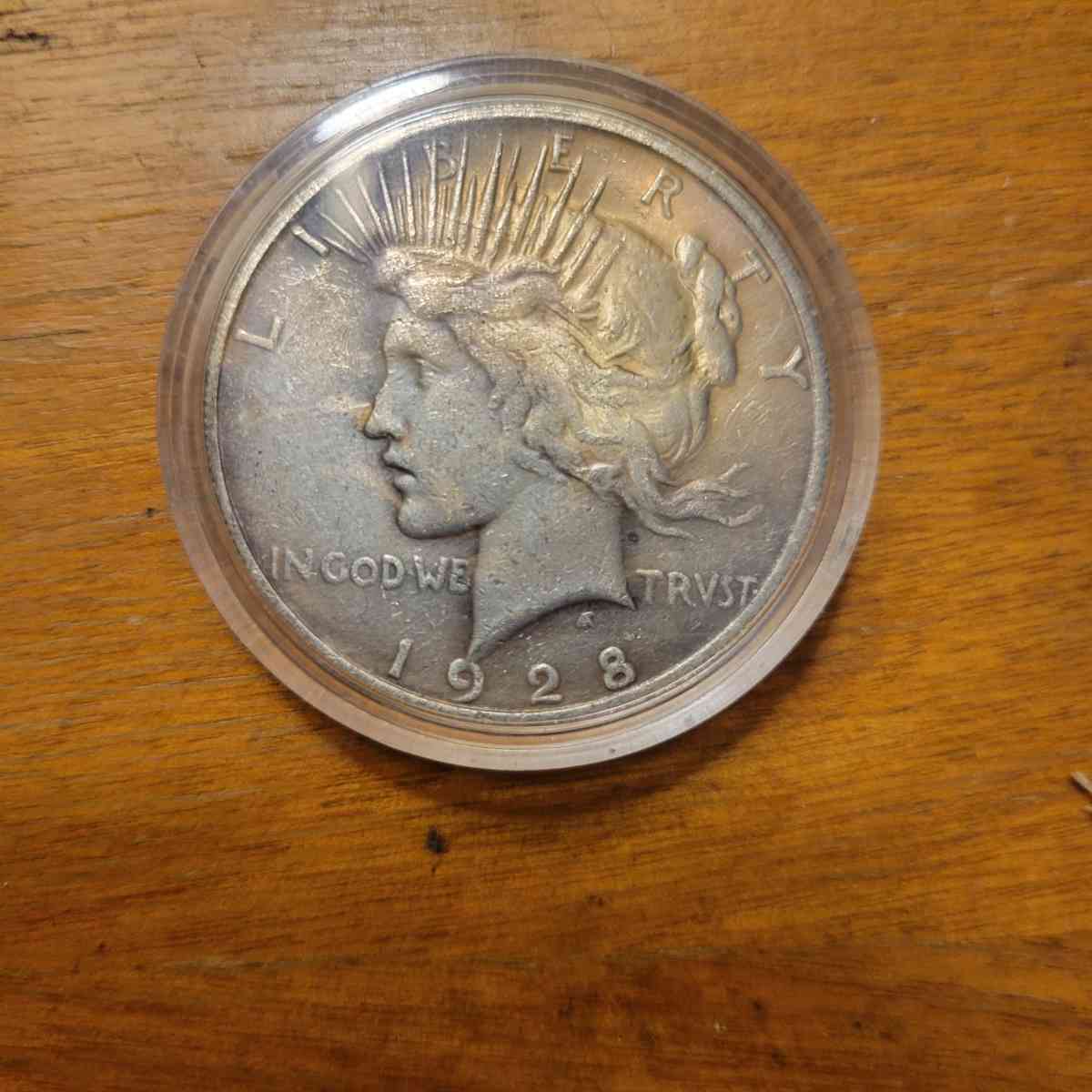rare date 1928 s peace dollar silver