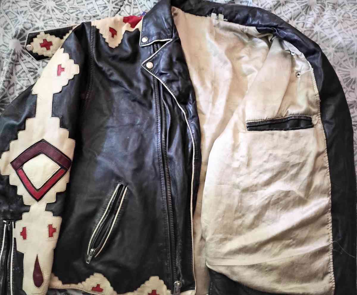 vintage 80s leather motorcycle jacket - Greensboro, North Carolina - FleaMarketBay