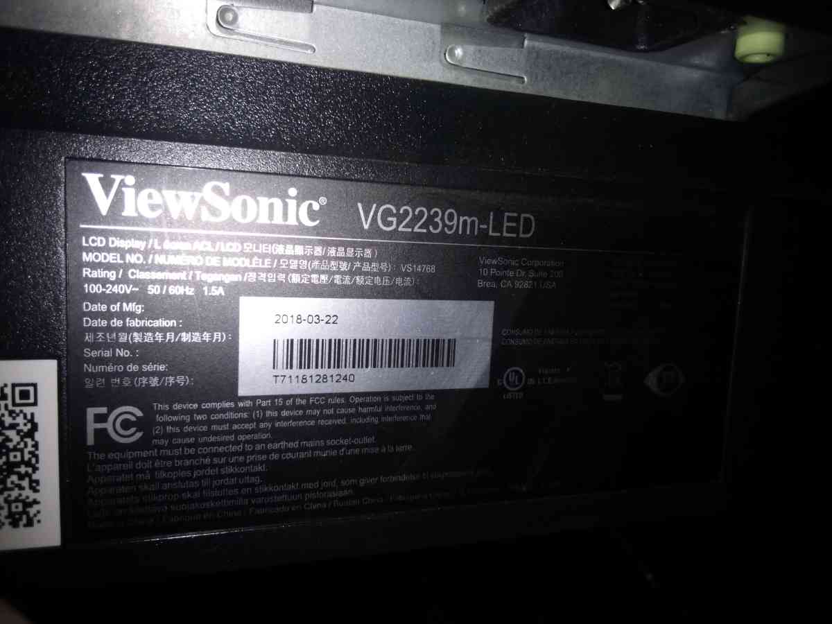 ViewSonic double computer monitor - South New Berlin, New York - FleaMarketBay
