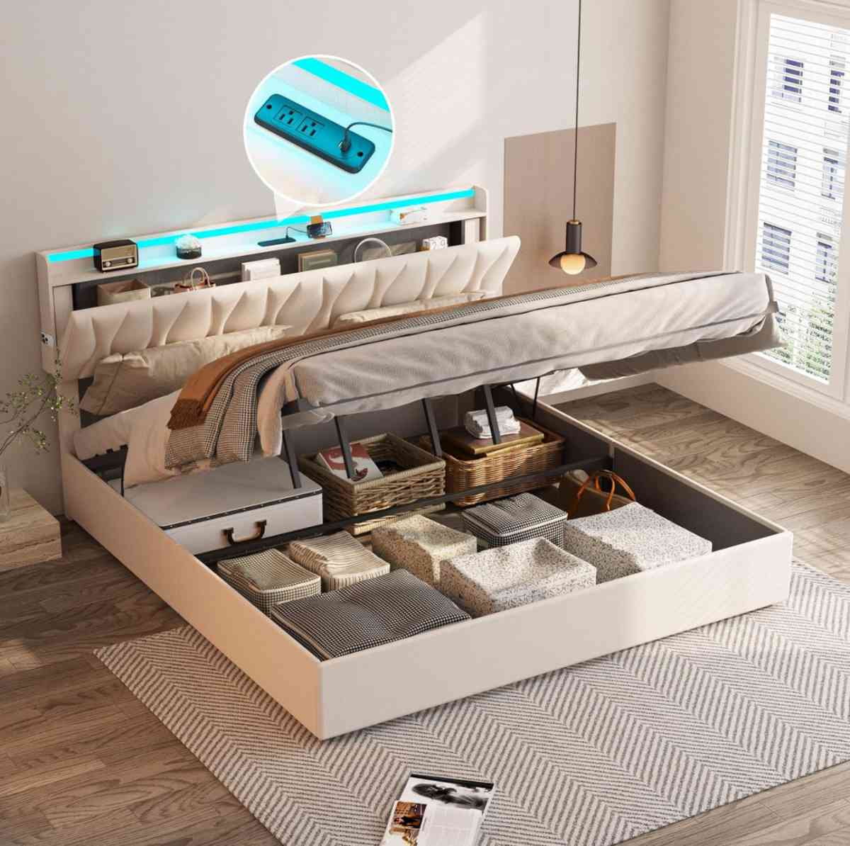 lift up storage bed - Miami, Florida - FleaMarketBay