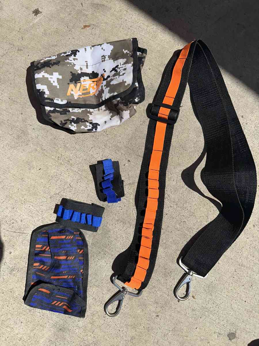 Bunch of Nerf Guns Ammo Gear and a Nerf Shelf - Medford, Oregon - FleaMarketBay