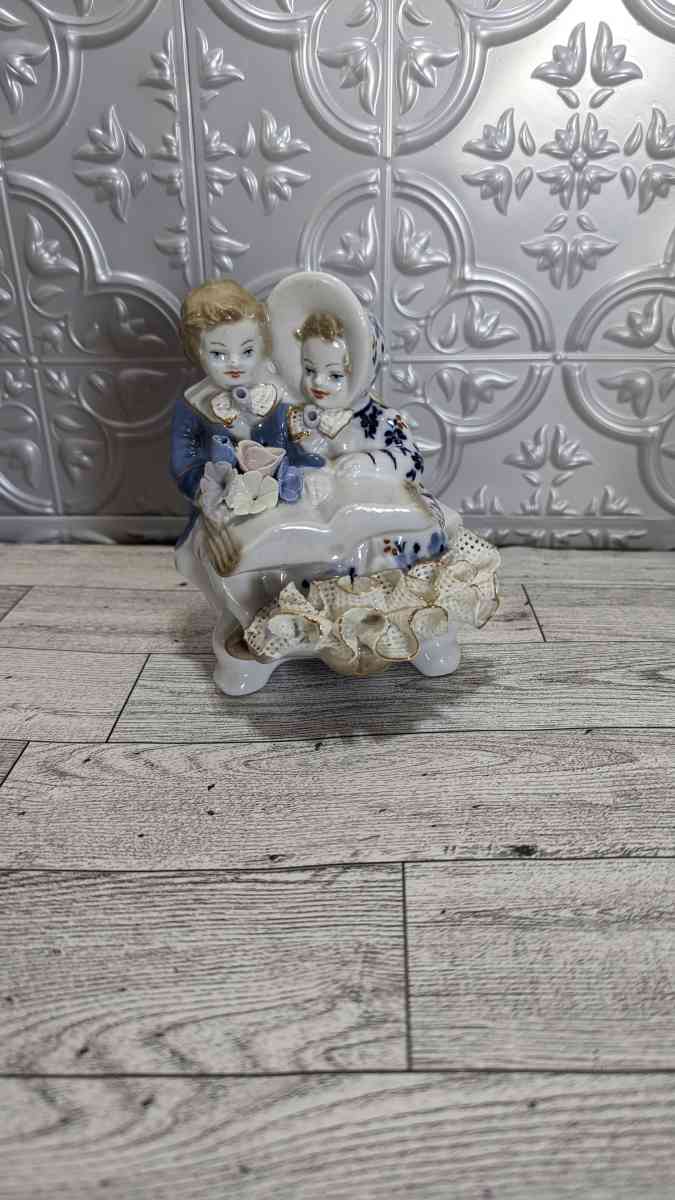 Antique Boy and Girl Reading a Large Bible Book - Phoenix, Arizona