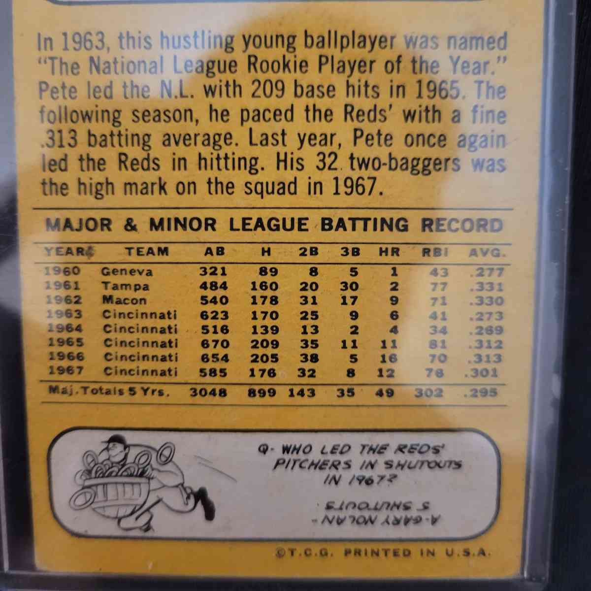 pete rose topps 1968 card - Omaha, Nebraska - FleaMarketBay