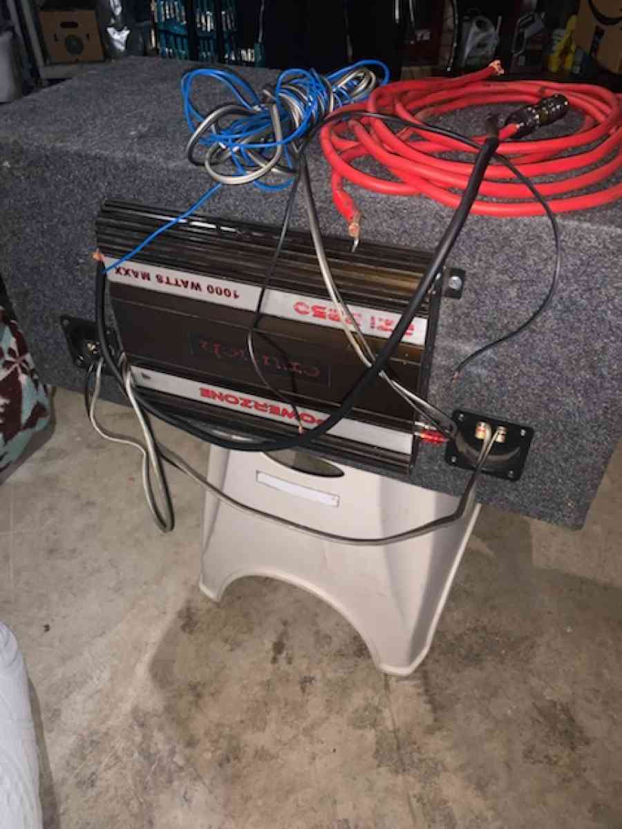 Subwoofer Amp And Cables - Stockton, California - FleaMarketBay