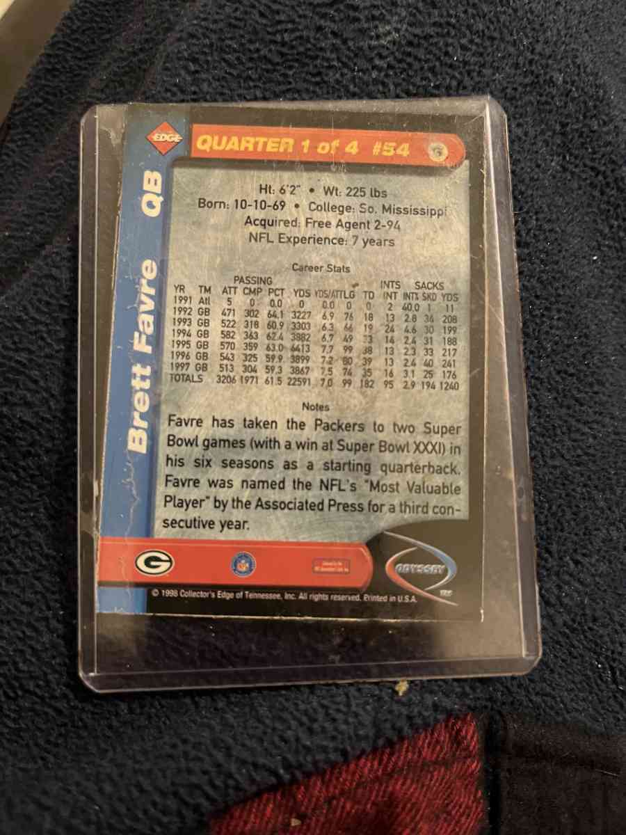 Aaron Rodgers first Super Bowl card - Kankakee, Illinois