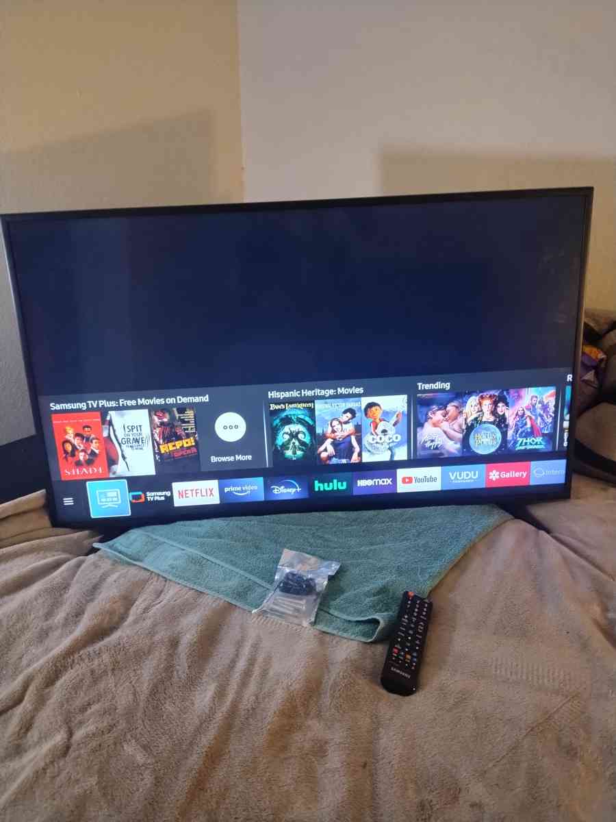 2 45 inch TVs and stand with remote controls - Arizona City, Arizona - FleaMarketBay