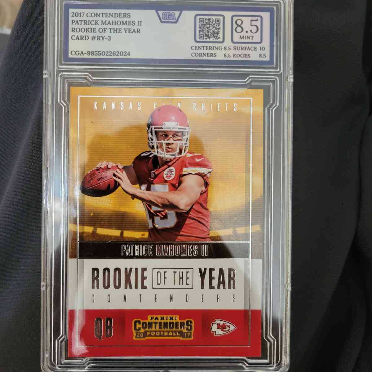 patrick mahomes rookie of the year rookie card
