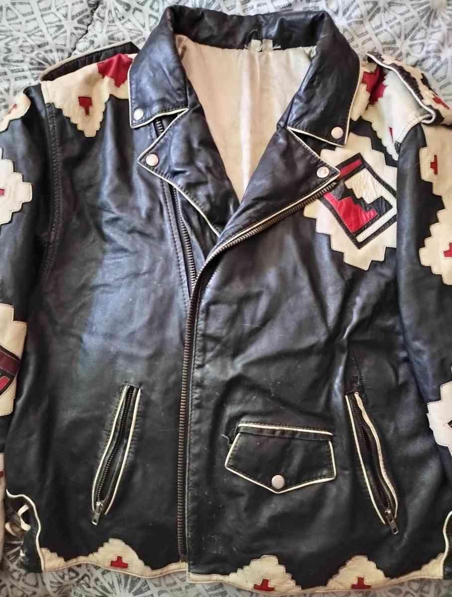 vintage 80s leather motorcycle jacket - Greensboro, North Carolina - FleaMarketBay