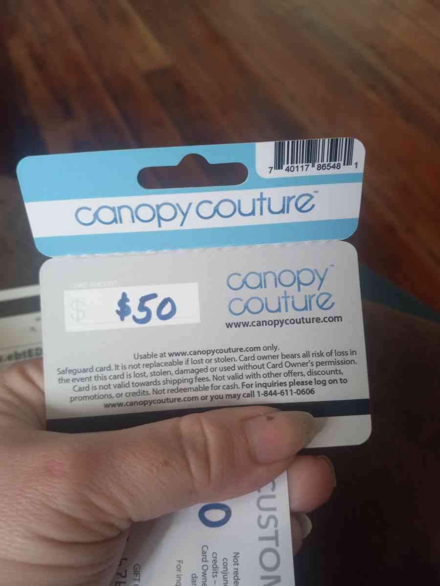canopy couture 60 dollar gift card - Fairmont, Minnesota - FleaMarketBay
