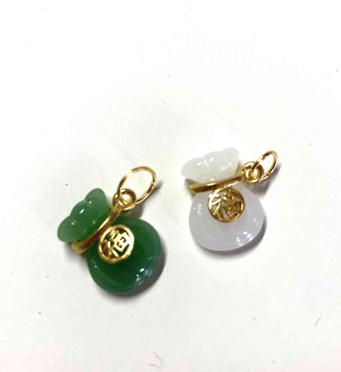 2pcs Jade Jadeite Money Pocket Pendant Necklace - Pasadena, California - FleaMarketBay