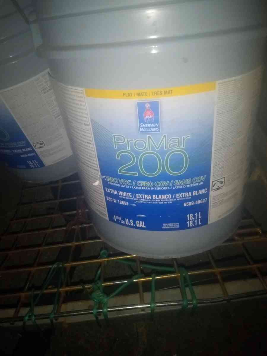 SherwinWilliams promar 200 extra White 5 gal 4 total - Oakland, California