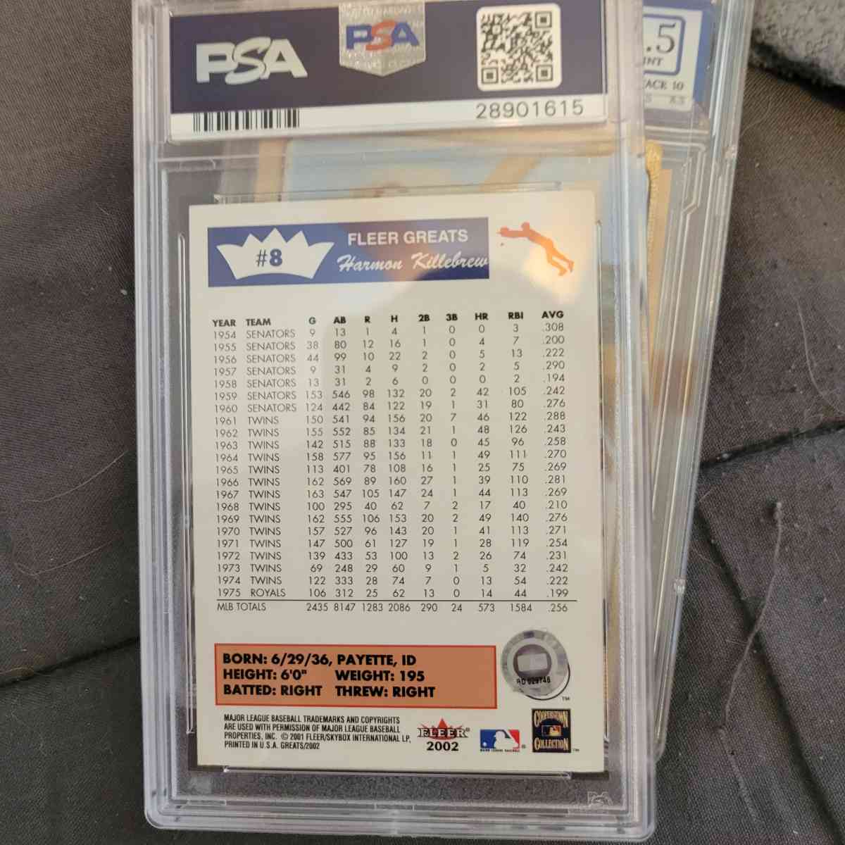 harmon killebrew signed baseball card - Omaha, Nebraska - FleaMarketBay