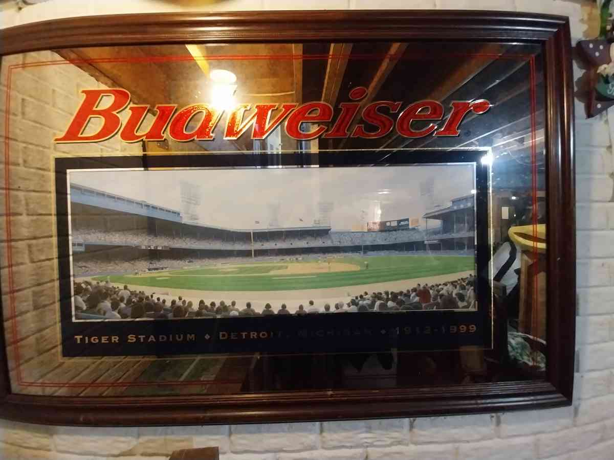 tiger stadium Detroit mi 1912 1999 Budweiser mirror - Millington, Michigan