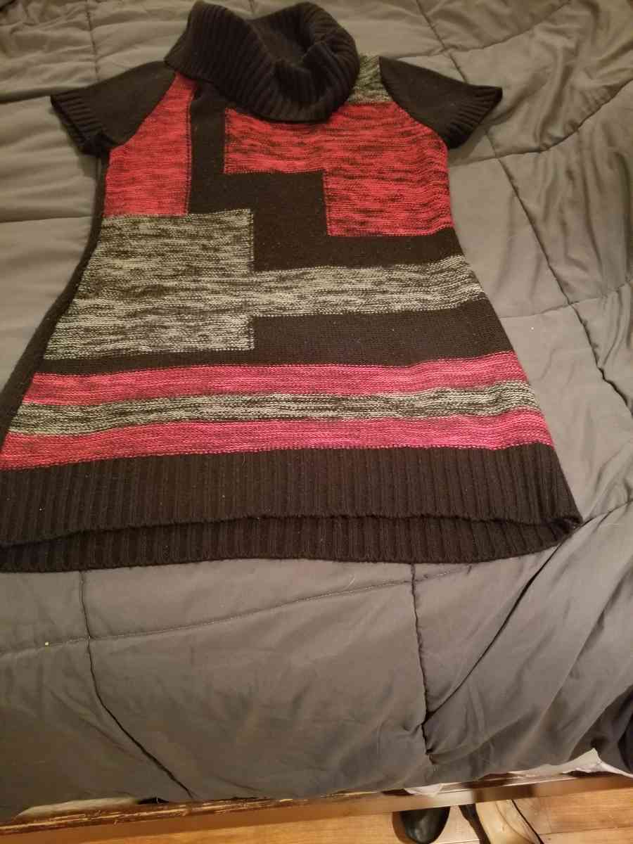 NY Collections Sweater Dress with Cowl Neck