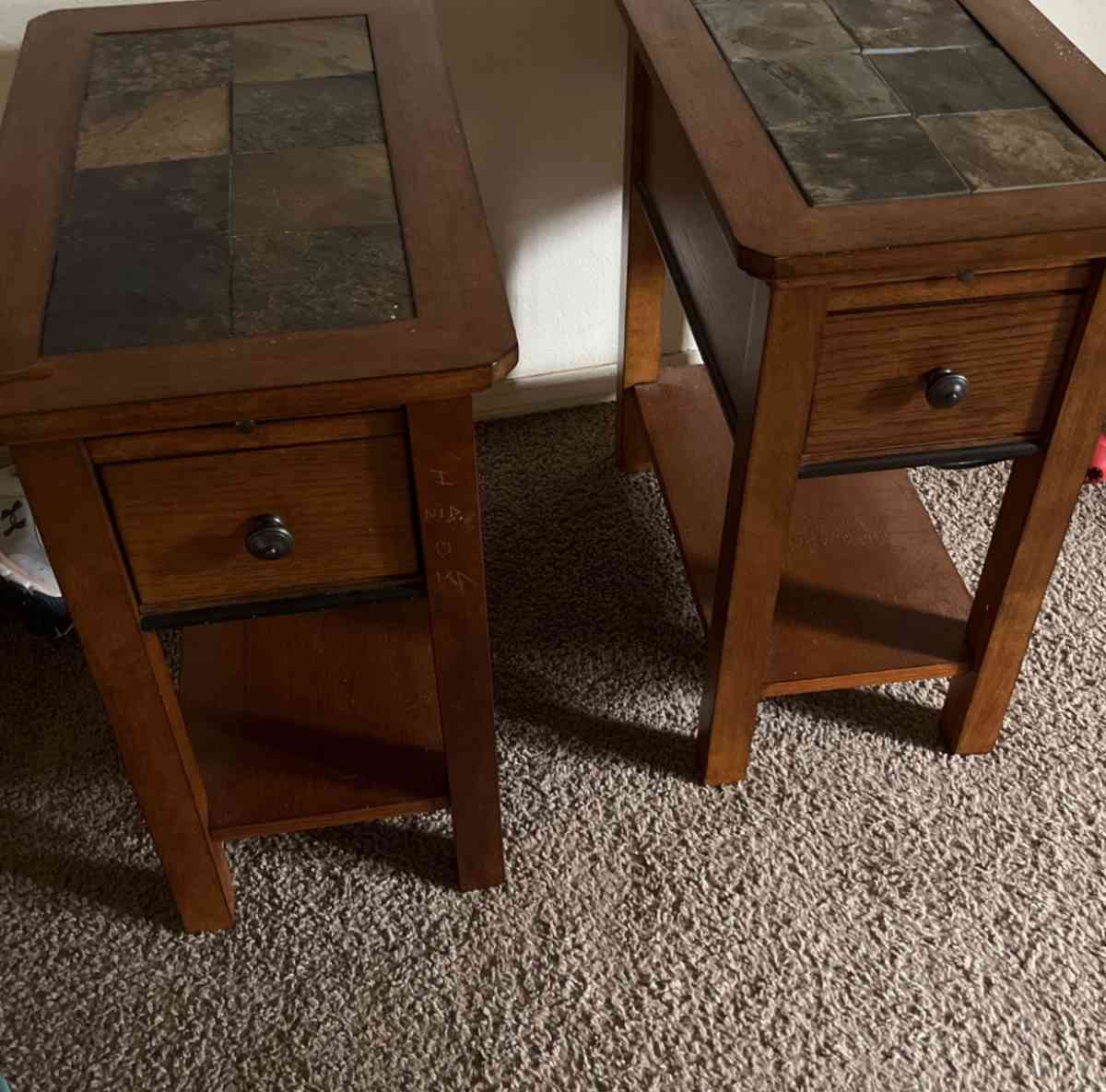 two wood night stands or end tables - Fort Smith, Arkansas