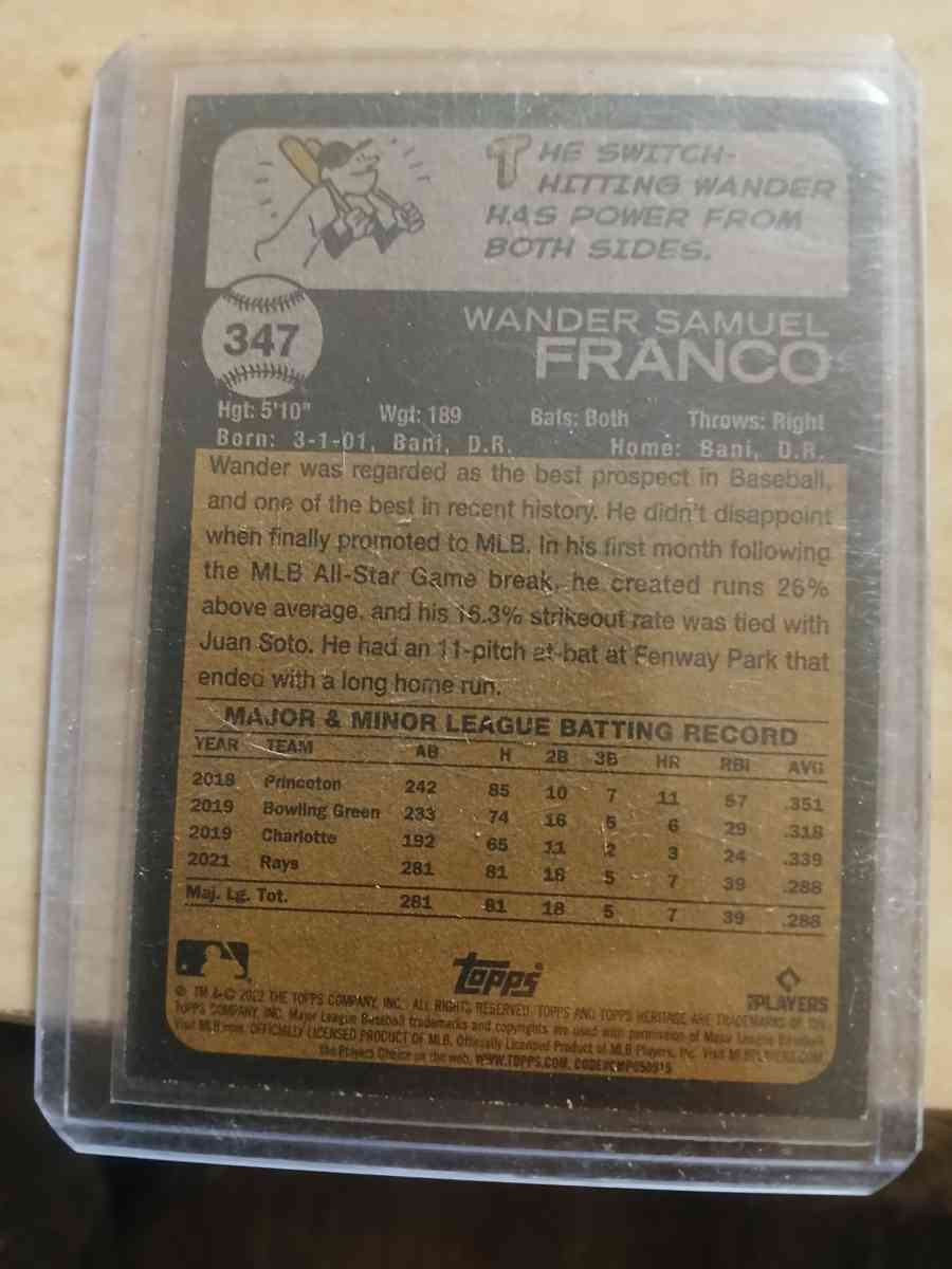 wander franco rookie cards - Kenai, Alaska - FleaMarketBay