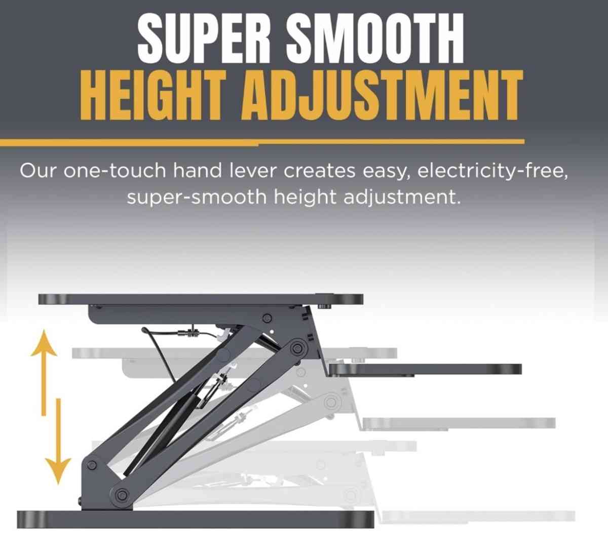 Standing Desk Converter Stand Up Desk Riser Adapter Adjustab - Acushnet, Massachusetts - FleaMarketBay