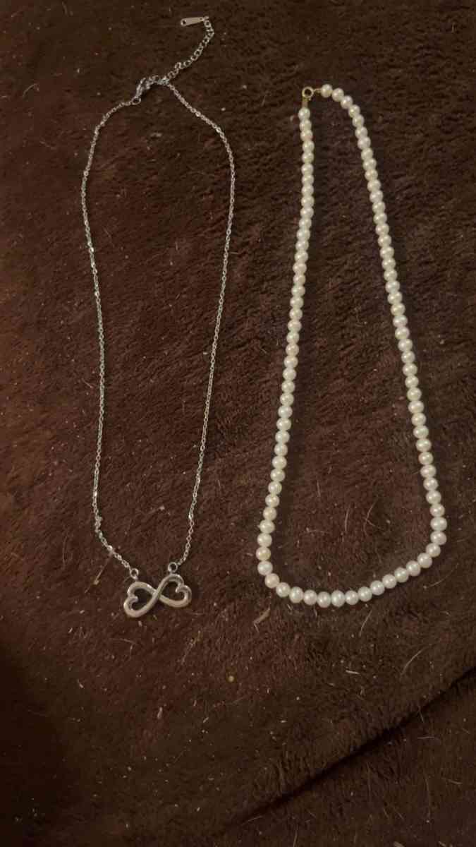 Pearl And Silver Necklaces