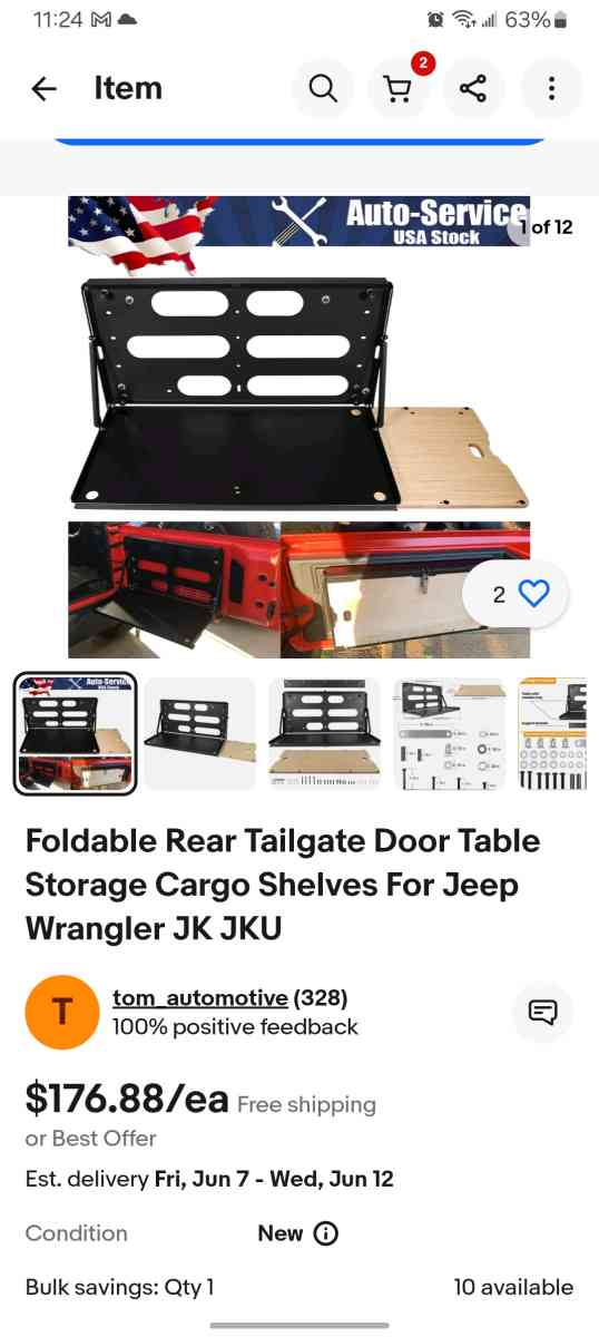 Tailgate Party table for Jeep - Easley, South Carolina - FleaMarketBay