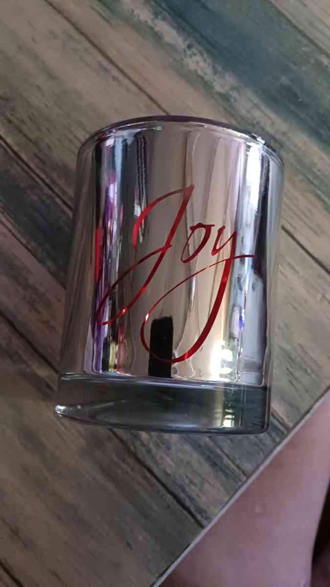 Canyon glass votive candle holder