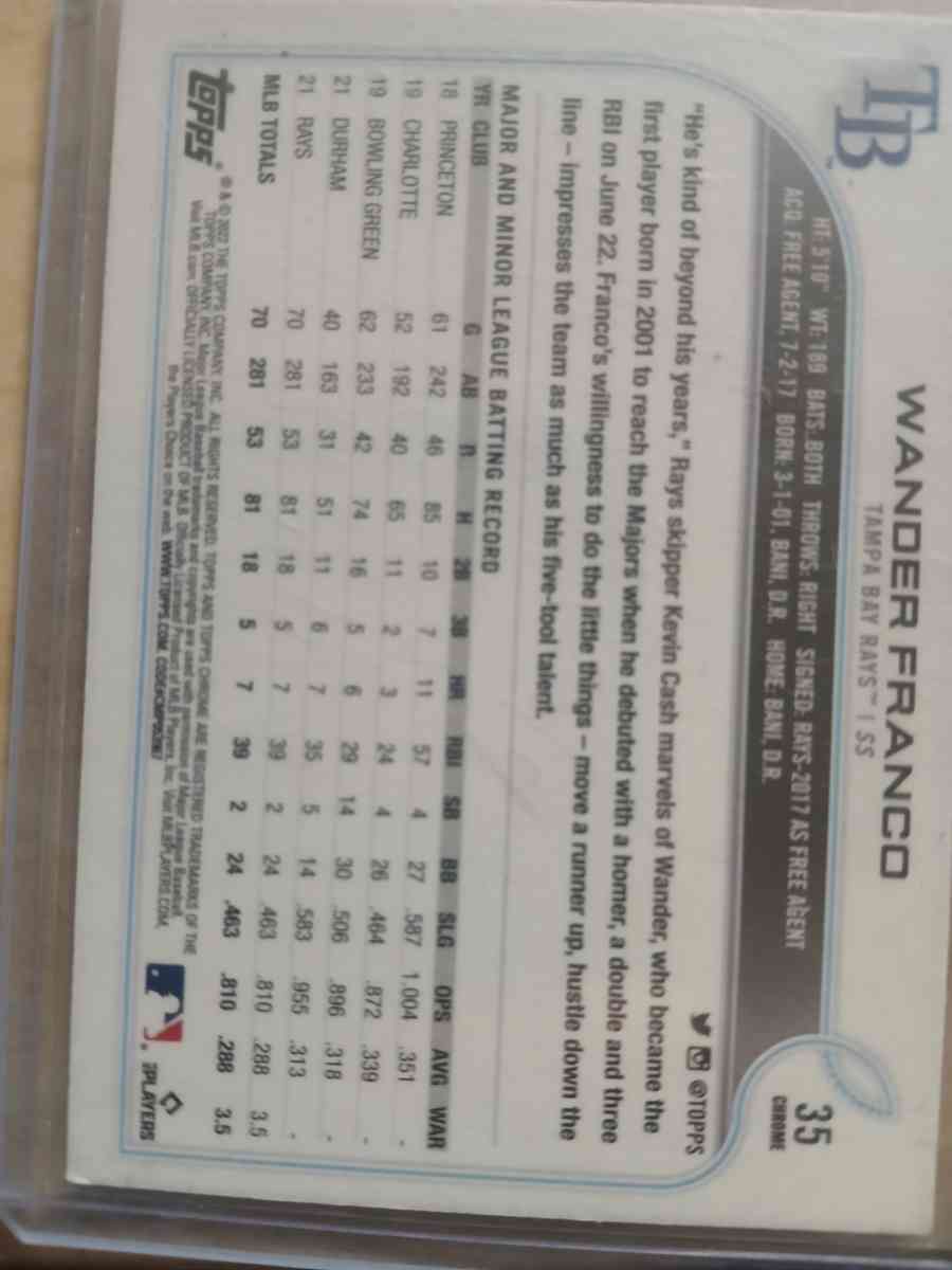 wander franco rookie cards - Kenai, Alaska - FleaMarketBay