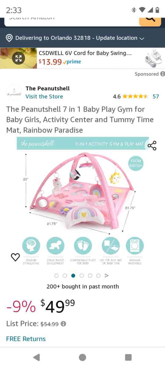 7 in 1 activity gym and play mat - Orlando, Florida - FleaMarketBay