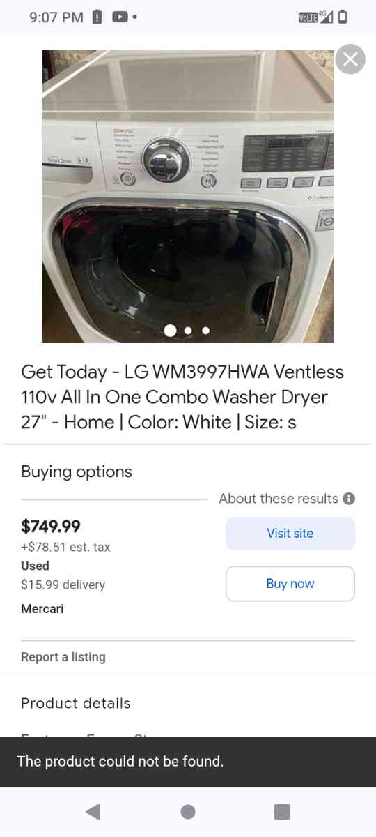 LG all in one smart washer and dryer machine - Seattle, Washington - FleaMarketBay