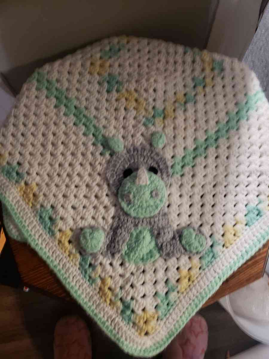 baby rhino blanket new handmade