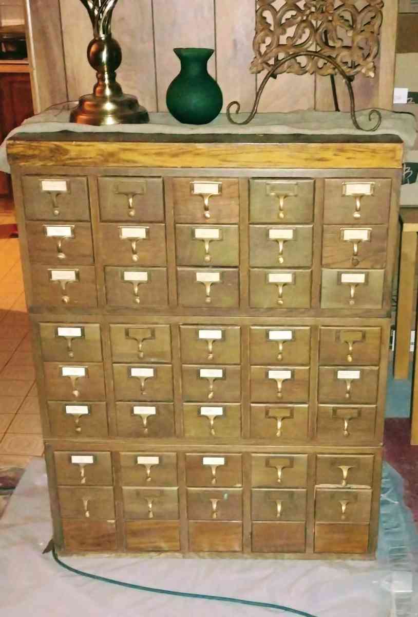 Antique Library Card Cabinet - Meridian, Mississippi