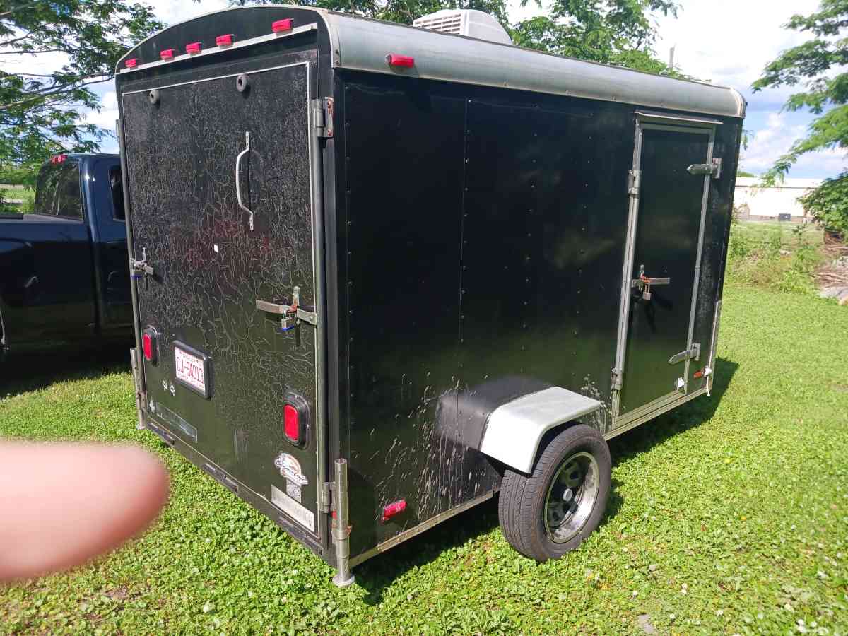 motorcycle trailer with 4 tracks in the floor spare tire - Maysville, North Carolina - FleaMarketBay