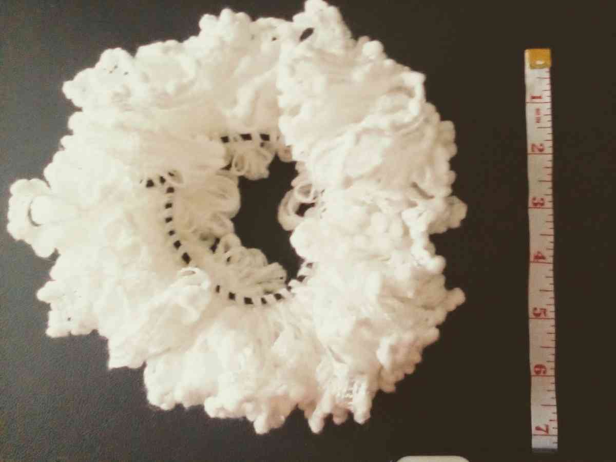 jumbo White plush scrunchie - Saint Albans, West Virginia - FleaMarketBay